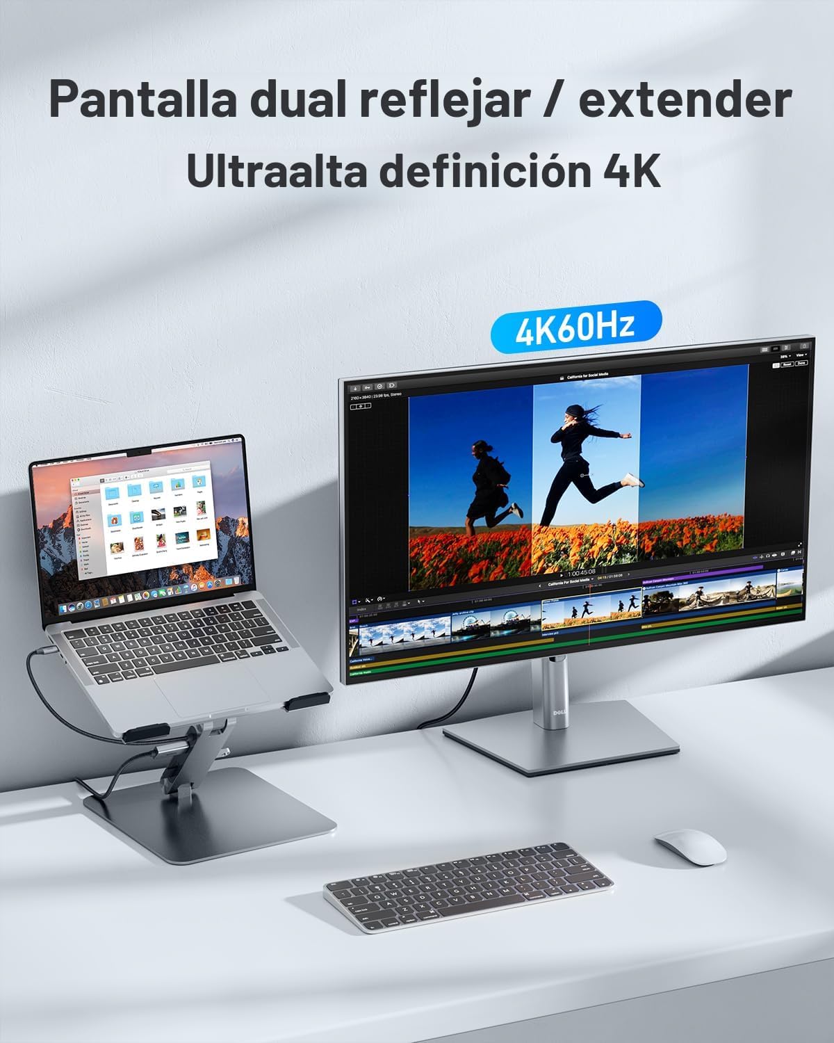 BENFEI Soporte para laptop con estación de acoplamiento USB C 7 en...