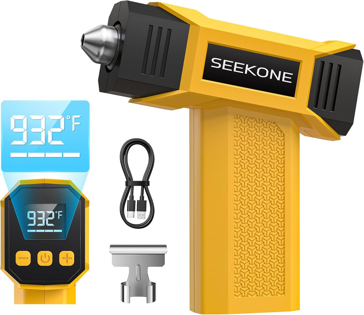 SEEKONE Mini pistola de calor inalámbrica de 7.2V 212-932℉ para