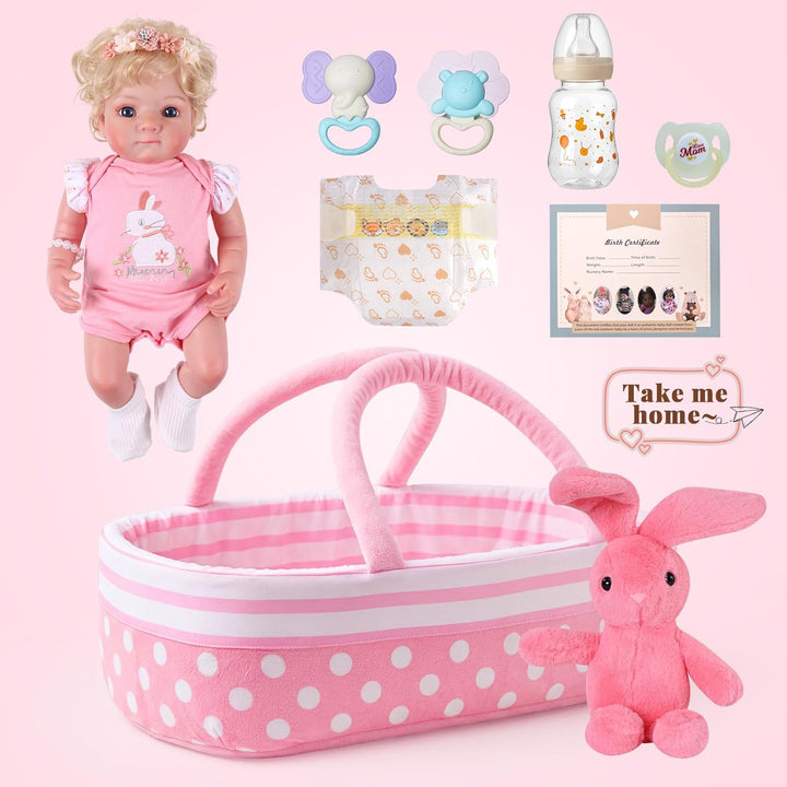 BABESIDE Muñecas Reborn con moisés JUSS001QQWA-TC-88 0128