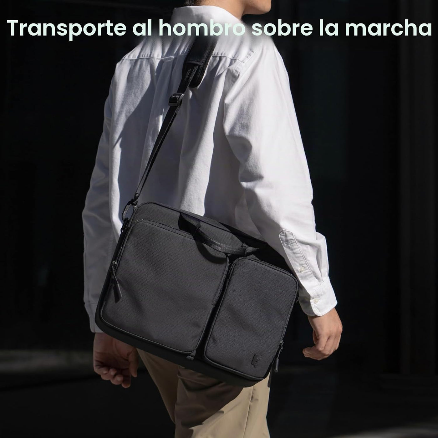 tomtoc A33 - Bolsa de hombro delgada para laptop de 13-14 pulgadas...
