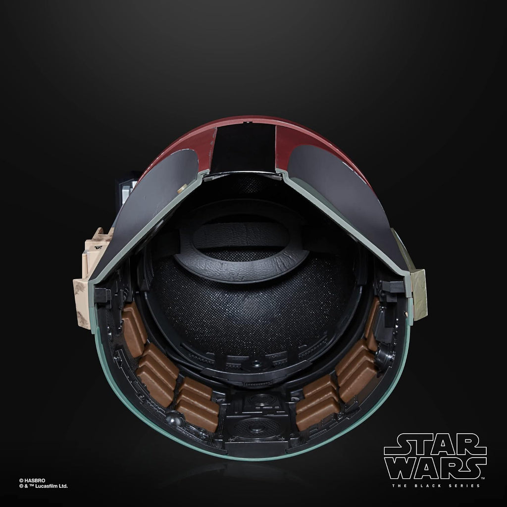 STAR WARS The Black Series Boba Fett (Re-Armored) - Casco electrónico premium, The Mandalorian Roleplay coleccionable para niños a partir de 14 años