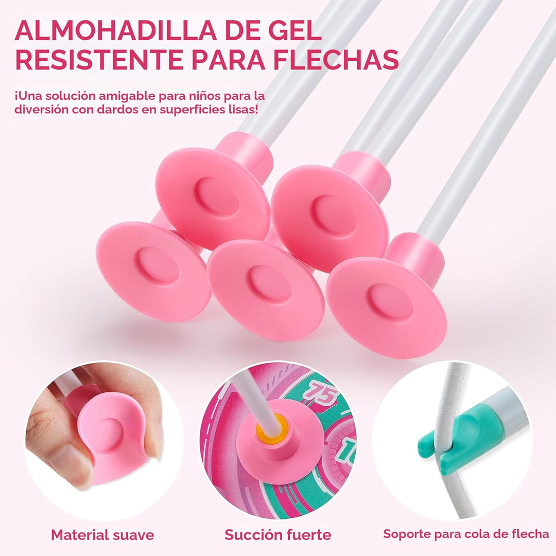 JOYIN Juego de arco y flecha rosa para niñas, juego de juguetes de...