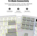 Teclado mecánico ergonómico con pantalla inteligente y rodillo de