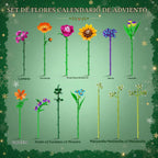 HOGOKIDS Calendario de Adviento de Navidad, ramo de flores silvestres