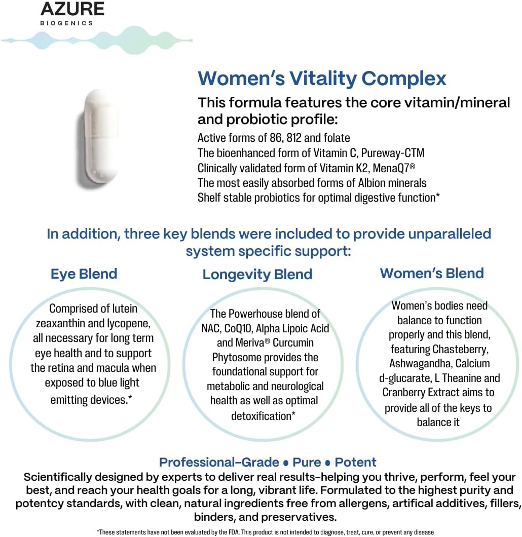 Multivitamínico todo en uno para mujeres\/minerales\/probióticos- F...