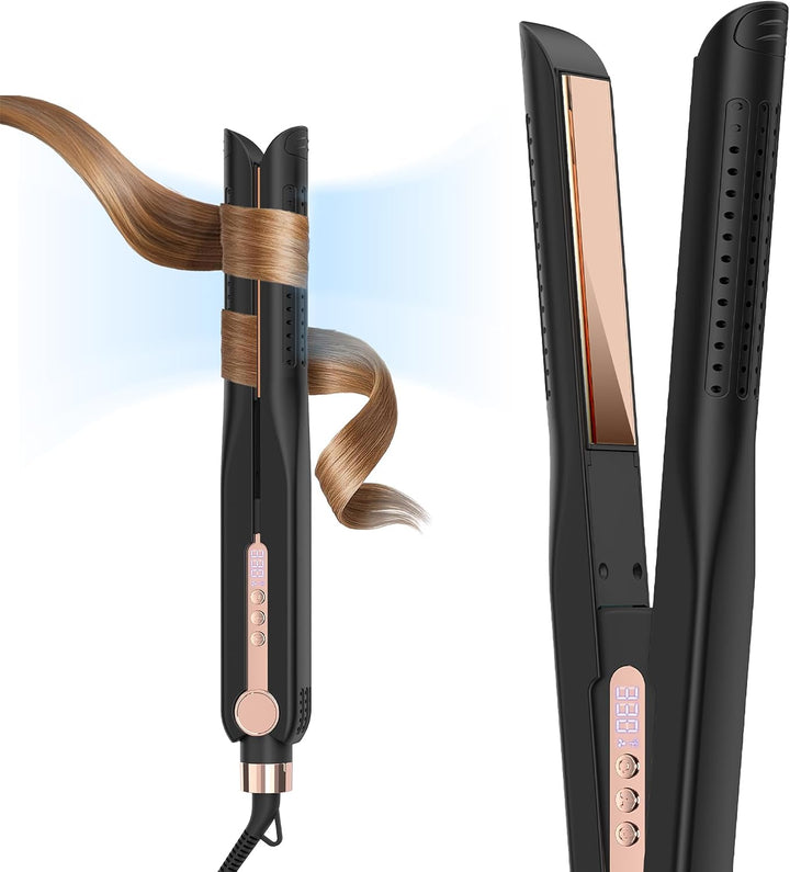 SKIMI Airflow Styler 2.0 - Plancha plana de titanio y rizadora, 96...