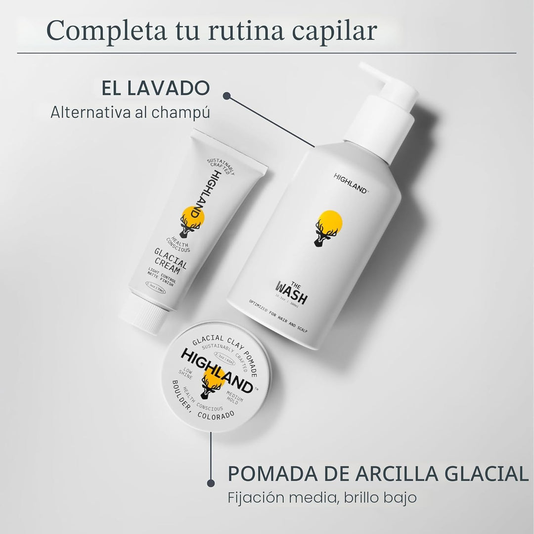 Highland Glacial Cream - Crema para peinar el cabello, suaviza, hid...