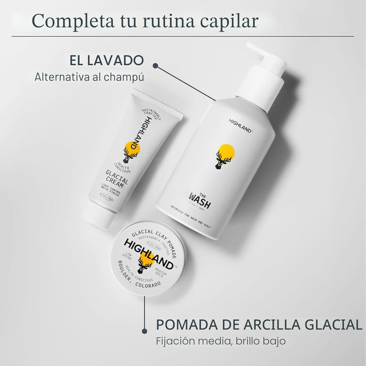 Highland Glacial Cream - Crema para peinar el cabello, suaviza, hid...