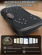Máquina de placa vibratoria para ejercicio 480 lbs, pantalla a color, Bluetooth, 99 velocidades