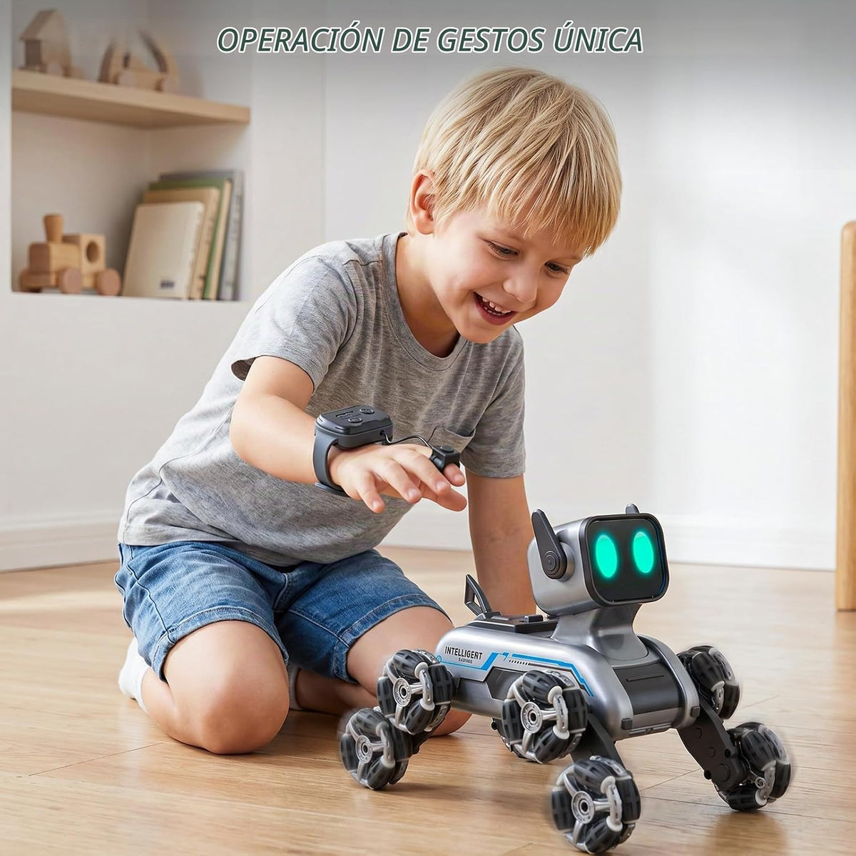 8WD RC Stunt Robot Dog, gesto que detecta el juguete teledirigido 2.4Ghz