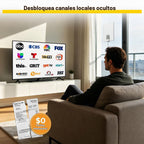 Antena de TV interior para Smart TV - Canales locales gratuitos, sin