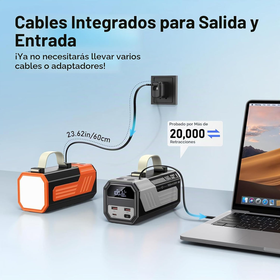 Eliegntist Banco de energía para portátil de 100 W, 70000 mAh, carg...