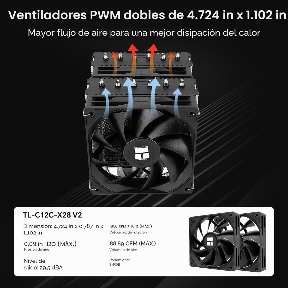 Thermalright Peerless Assassin 120 SE V2 Enfriador de CPU, torre do...