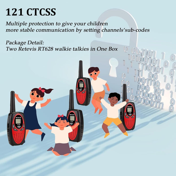 Retevis RT628 Walkie Talkies para niños, juguetes de regalo para ni...