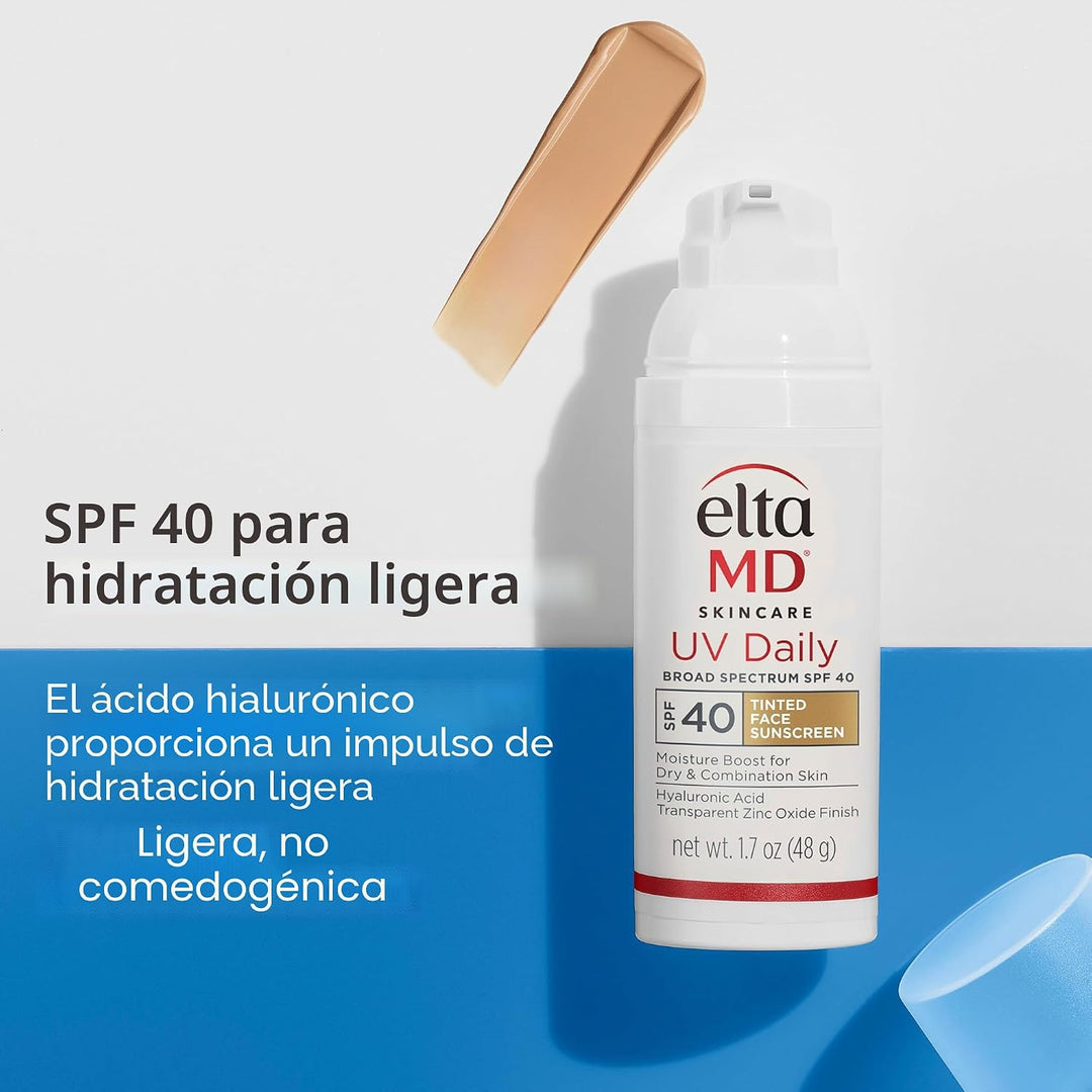 EltaMD UV Daily SPF 40 Protector solar facial hidratante con óxido...