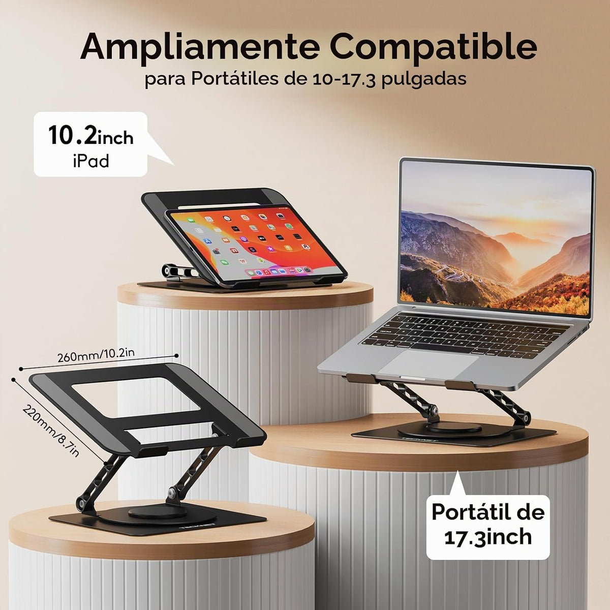 TECKNET Soporte para computadora portátil para escritorio, soporte...