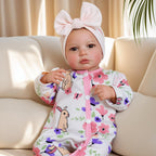BABESIDE - Muñeca Reborn de 20 pulgadas, cuerpo de tela suave con juego de alimentación