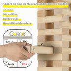 GOROCK Juego de torre gigante de volteo, juego de apilamiento de bloques de