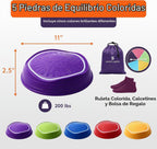 Special Supplies MUSICAL - Juego de 5 piedras LED para niños, bloques de equilibrio iluminados, coordinación y equilibrio para niños pequeños y niños, goma antideslizante duradera, juego seguro para