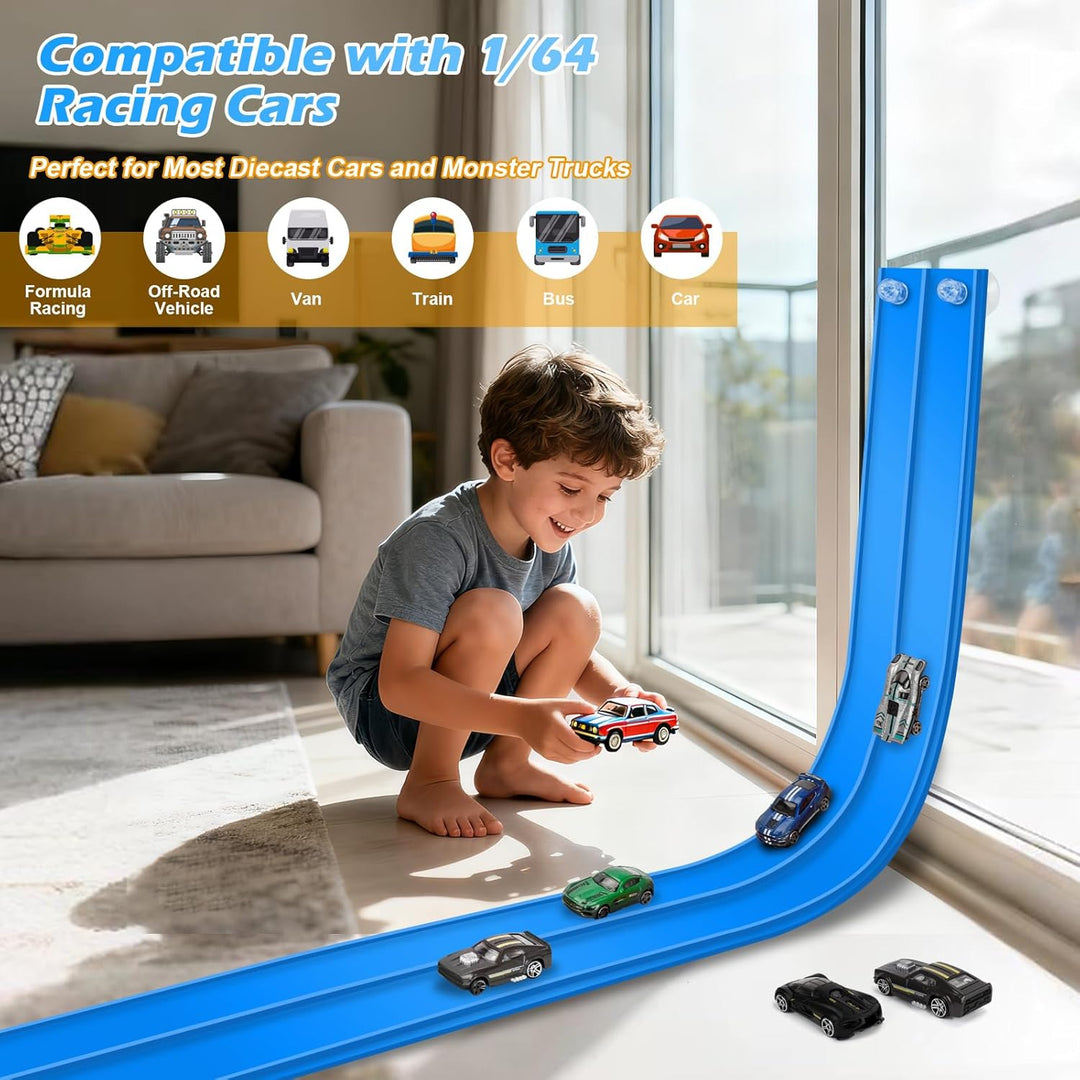 Juguetes flexibles de pista de carreras para niños, juego de inicia...