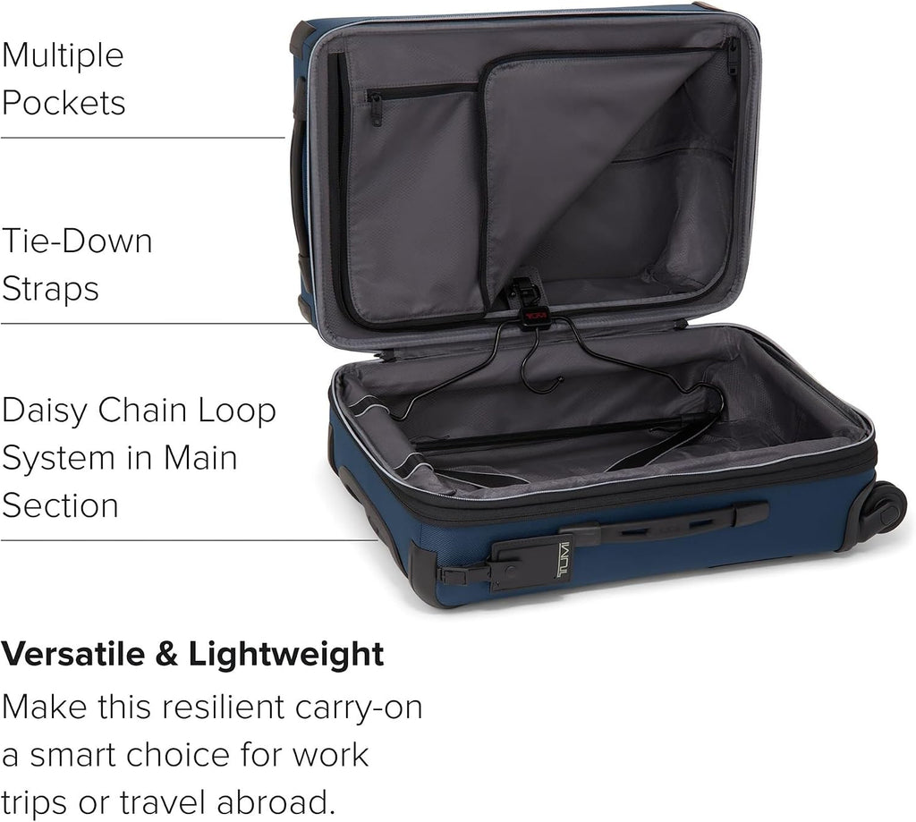 TUMI Aerotour - Maleta de mano expandible de 4 ruedas, 21.75 pulgadas, azul