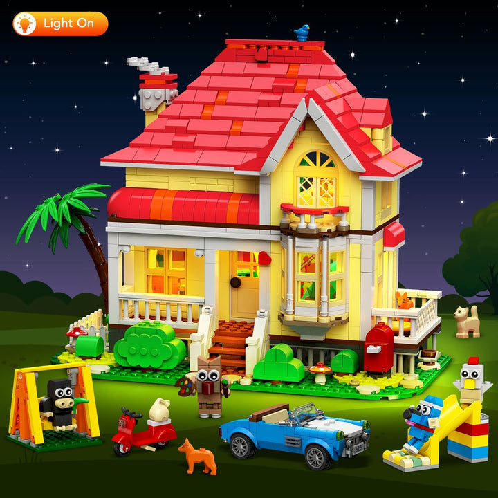 HOGOKIDS Juego de construcción de casa para niñas con