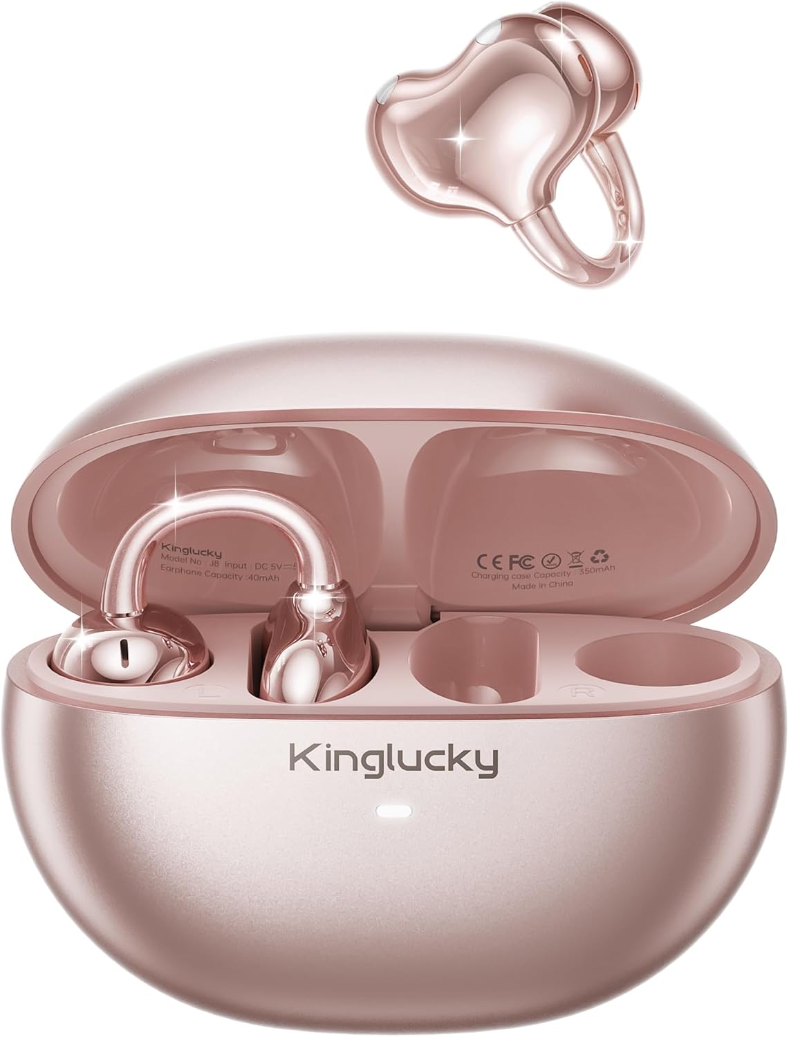 Kinglucky Auriculares de clip mejorados, ajuste cómodo y sonido