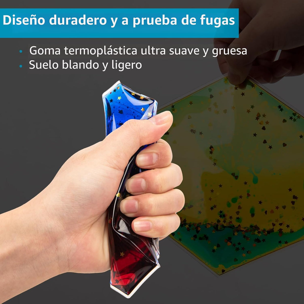 Art3d Hexágono sensorial Fidget Multicolor Liquid Motion Tiles, paquete de