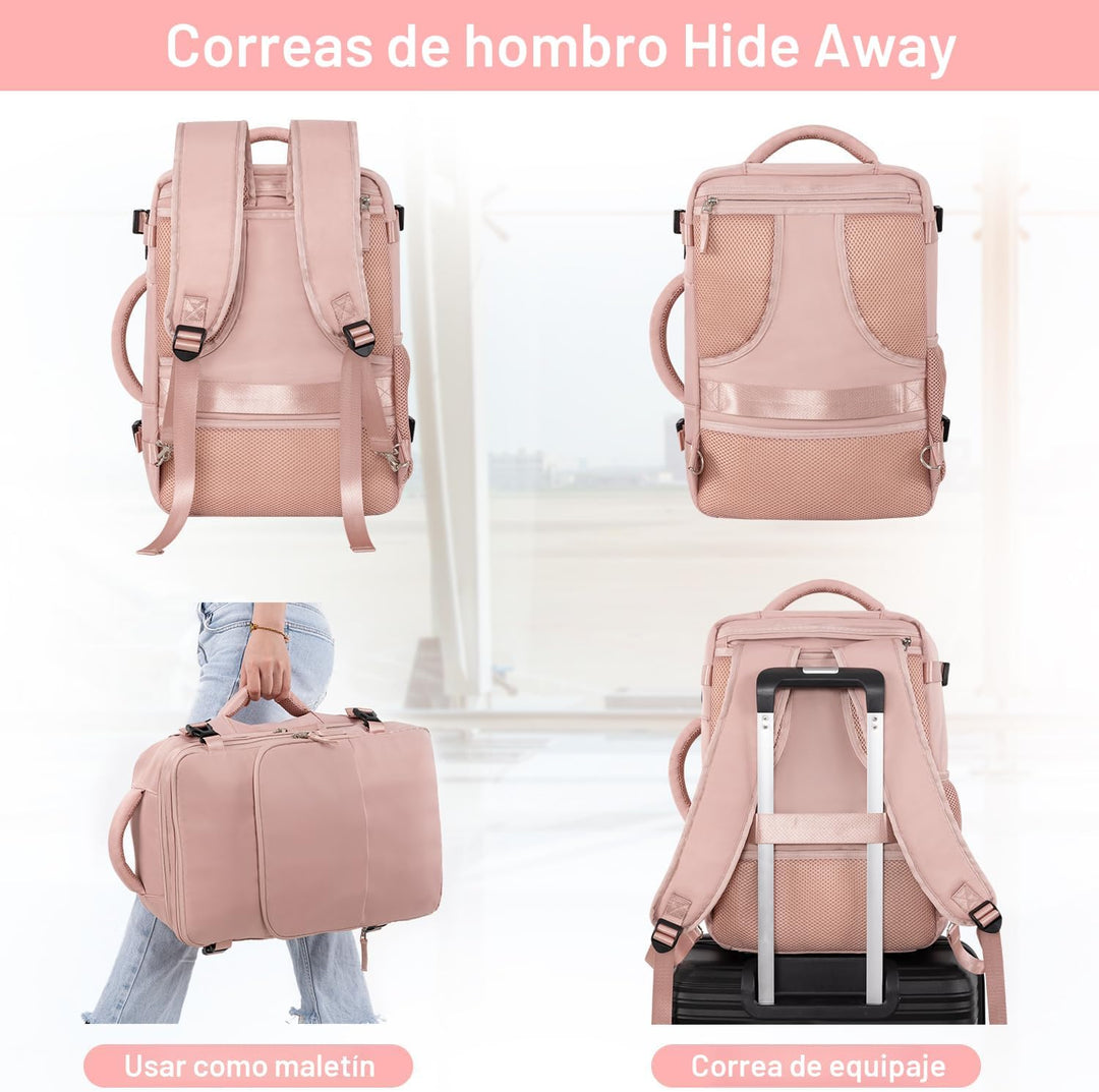 Mochila de Viaje Sinaliy, Rosa, Grande, Viajes