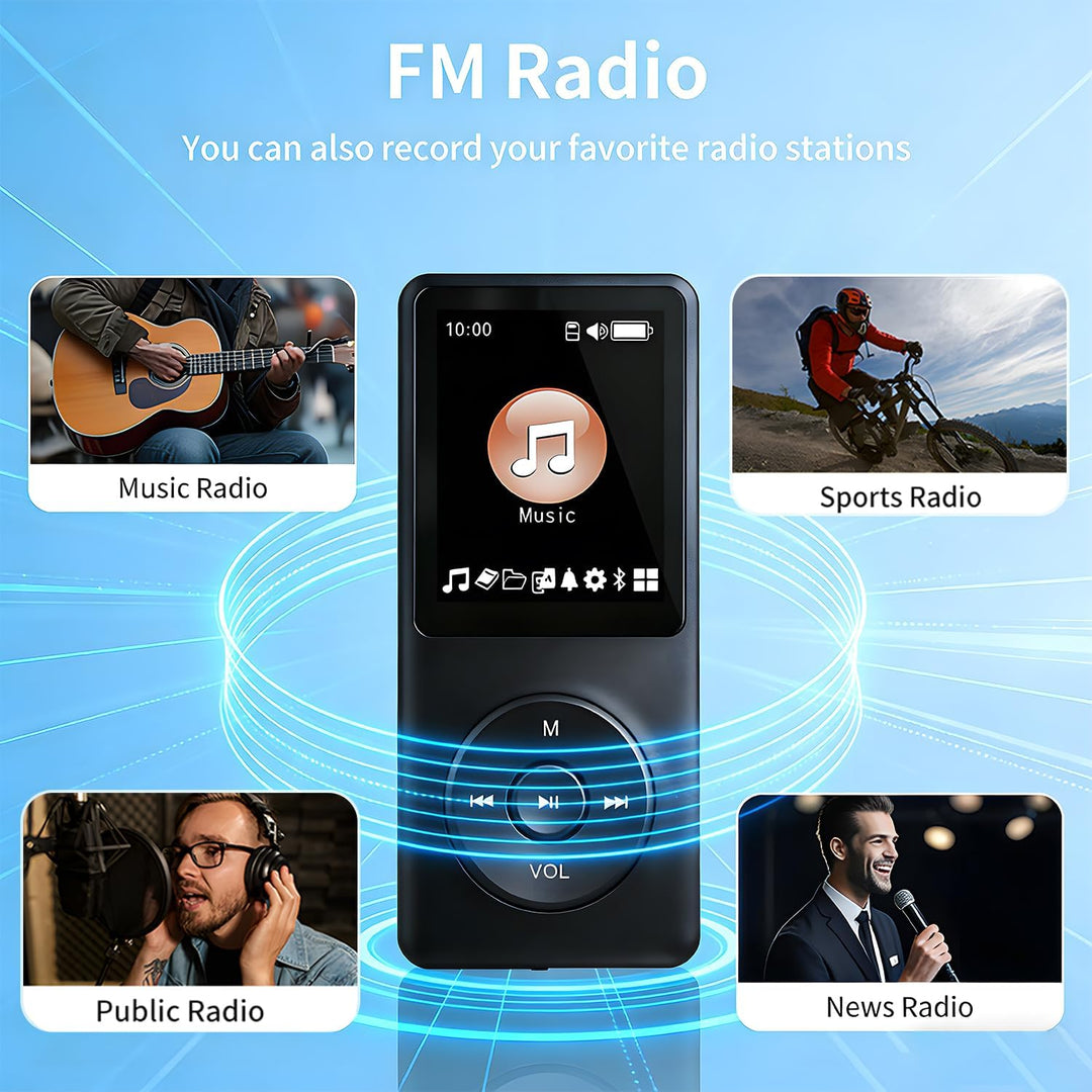 Reproductor MP3 de 128 GB con Bluetooth, reproductor de música port...