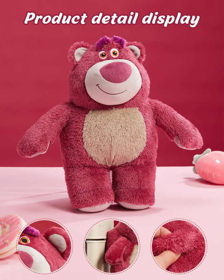 MINISO Oso de peluche Lotso de fresa de 12" de Disney - Juguete...