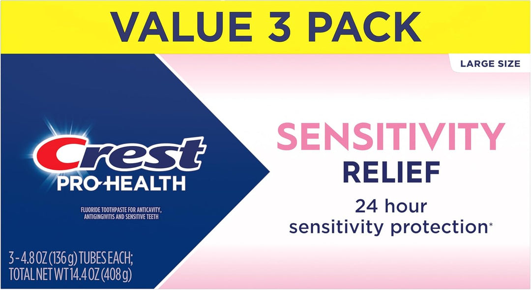 Crest Sensitivity - Pasta de dientes de 4.8 onzas (paquete de 3), a...