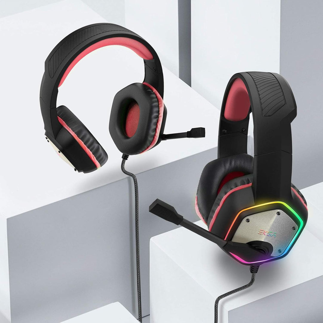 EKSA Auriculares para juegos E1000, auriculares de computadora con...