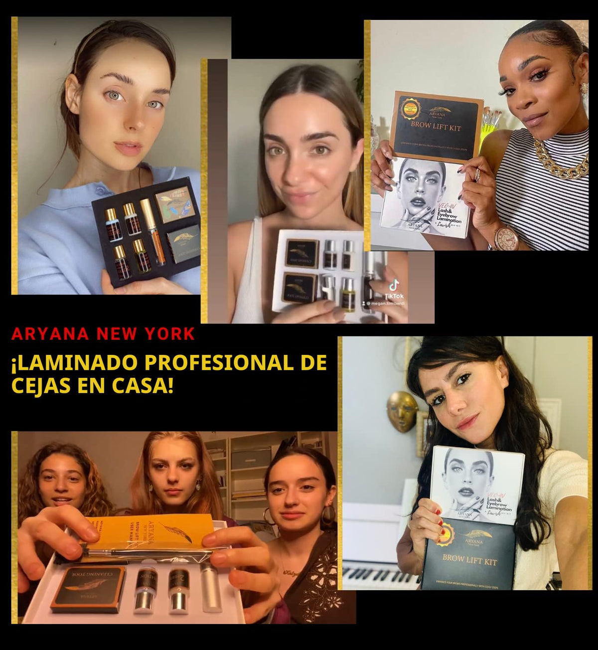 ARYANA NEW YORK Kit de laminación de cejas | Kit de elevación de ce...