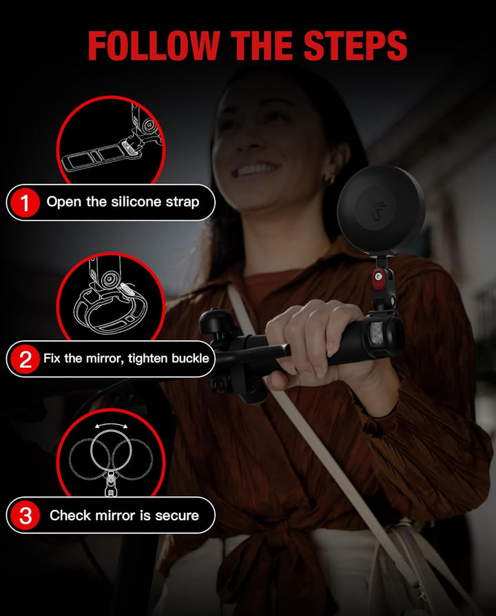 Espejo retrovisor para scooter compatible con Ninebot de
