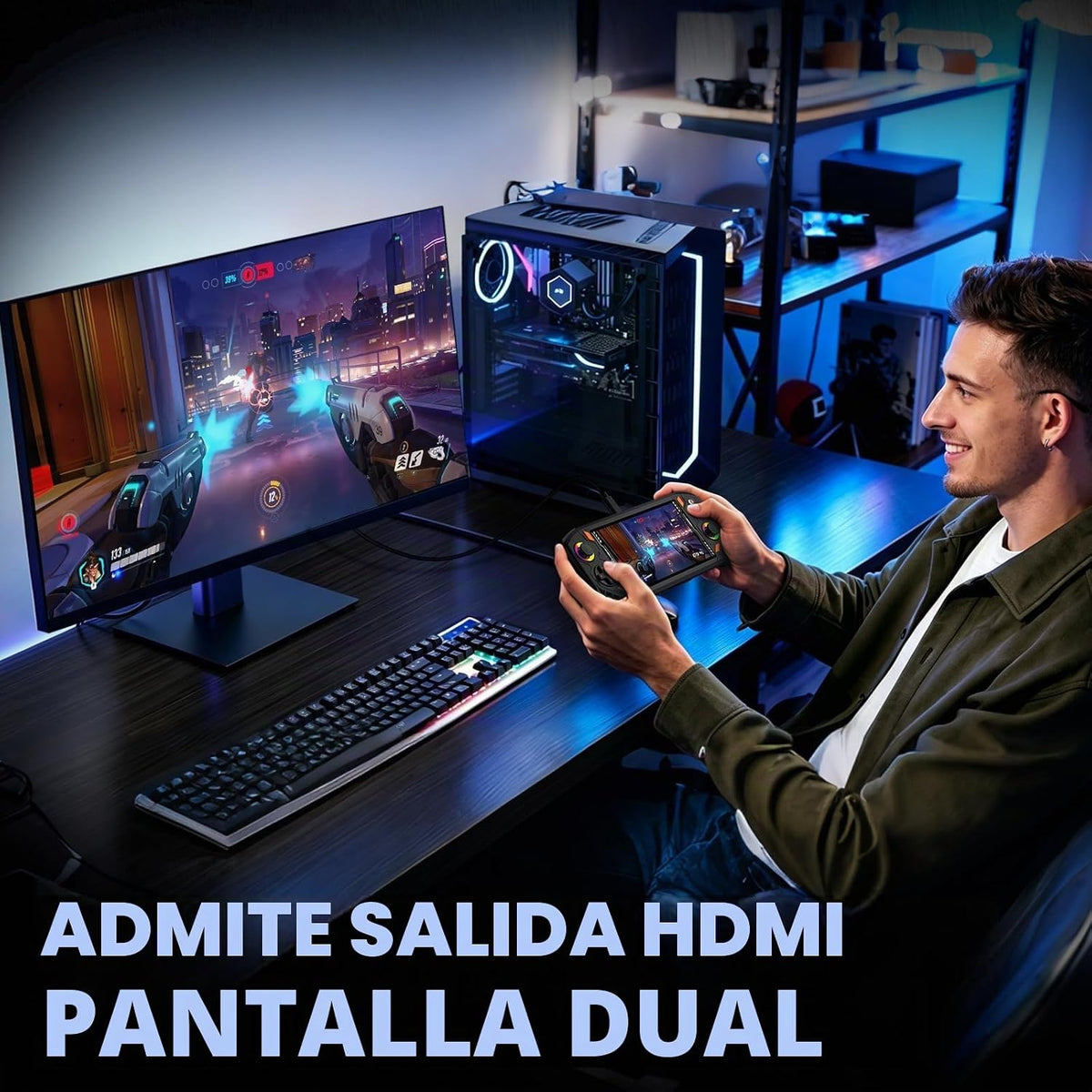 Consola de juegos portátil retro, pantalla IPS HD de 4.0 pulgadas, almacenamiento de 64 GB con más de 18,000 juegos clásicos, sistema Linux de cuatro núcleos RK3326, batería de 4000 mAh (negro 56 GB)