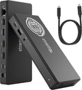 Estación de acoplamiento USB-C enchufable, HDMI dual 4K 60Hz para Windows y