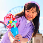 Disney Store Varita de burbujas con luz y sonido oficial de The Little Mermaid Ariel & Flounder - Juguete LED interactivo, perfecto para niños y fanáticos, ideal para juegos al aire libre y fiestas