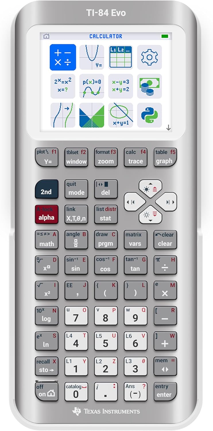 TI-84 Evo Calculadora gráfica Texas Instruments, Plata