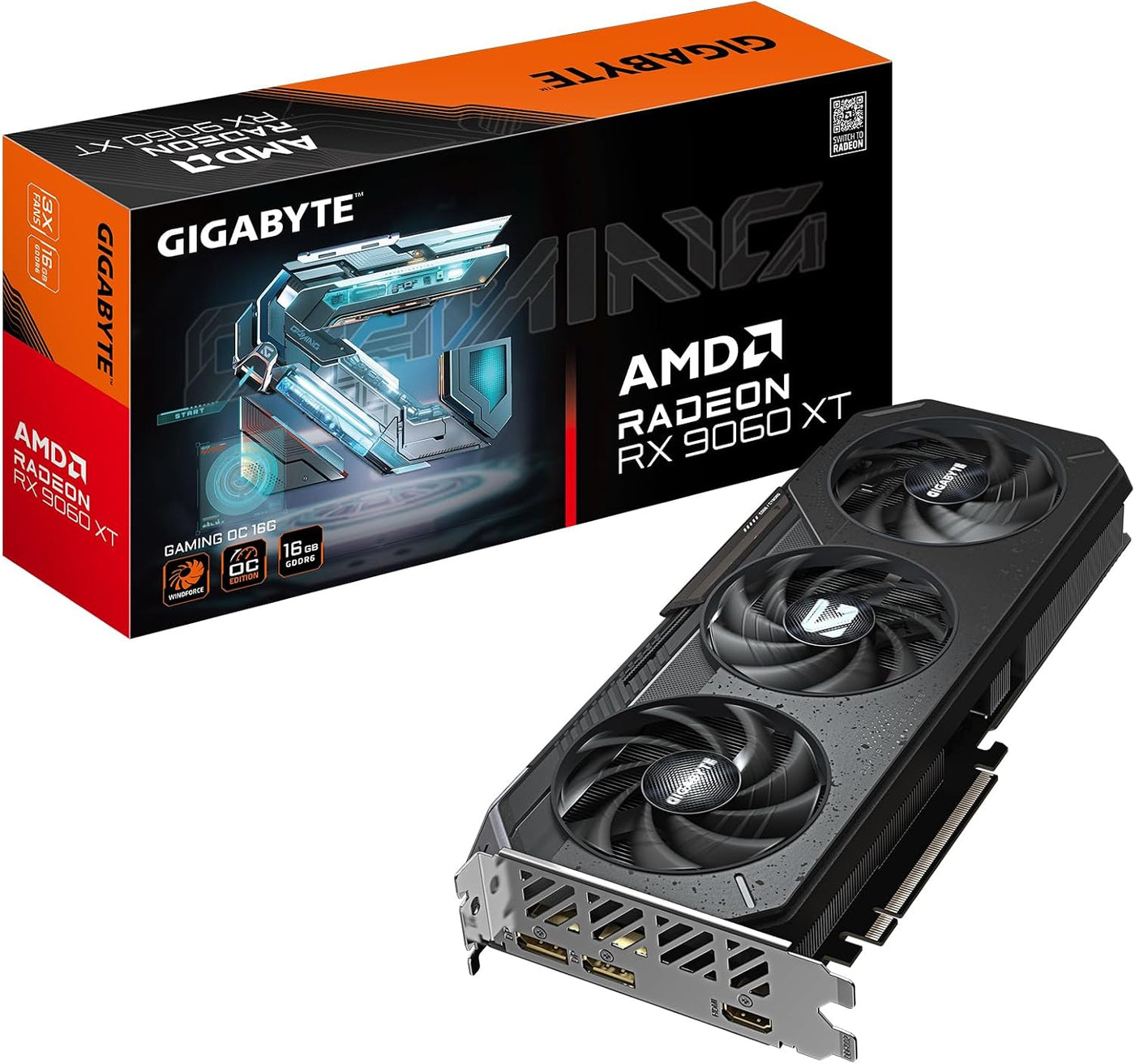 GIGABYTE Radeon RX 9060 XT Gaming OC 16G, tarjeta gráfica, PCIe 5.0...