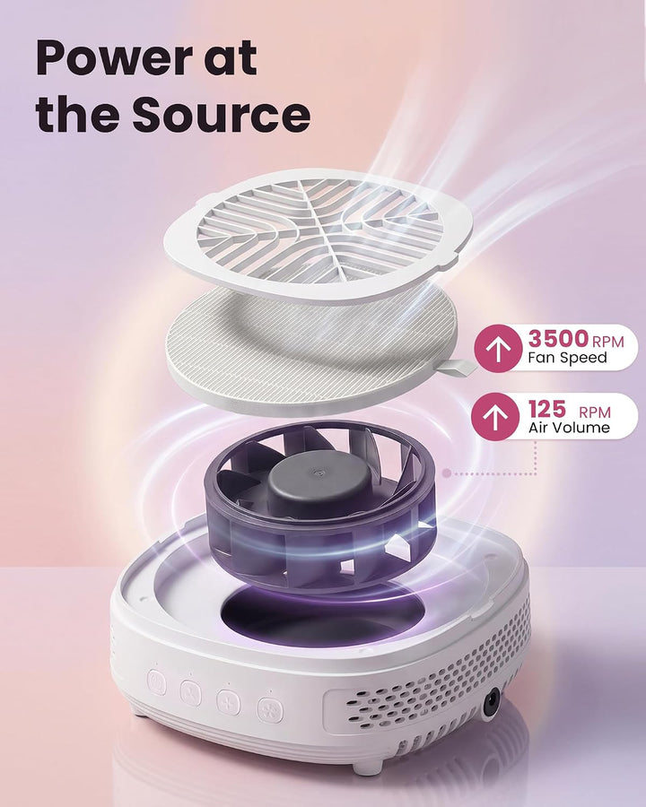 Voltrish Colector de polvo de uñas, ventilador de vacío profesional...