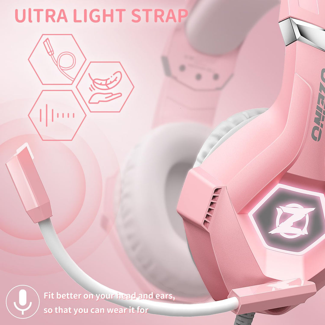 Ozeino Auriculares para juegos para PC, PS4, PS5, auriculares para...