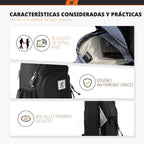 SKYSPER - Mochila cruzada con bloqueo RFID, mochila de bandolera, mochila de hombro, mochila de viaje y senderismo, para mujeres y hombres, Negro, Casual