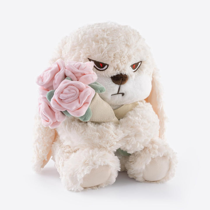 Adorable conejo de peluche de 11.4 pulgadas, ramo de rosas para abr...