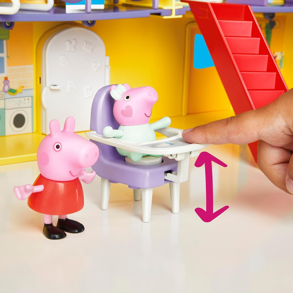 Peppa Pig - Juego de casa familiar grande con 3 figuras, 11 accesorios, Baby Evie, juguetes preescolares para niñas y niños de 3 años en adelante