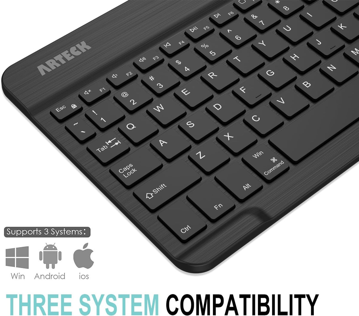 Arteck HB030B teclado universal portátiles inalámbrico por