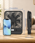 BIVBTP Ventilador de viaje portátil de 8000 mAh, ventilador de escr...