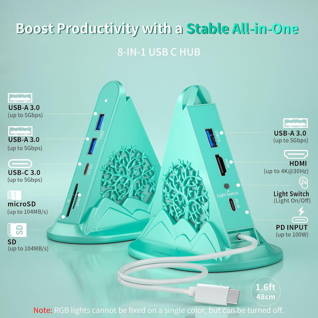 JoyReken, C8-JR-HBTRE8GN-BS, hub USB