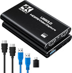 Newhope Tarjeta de Captura HDMI para Transmisión, Captura Full HD 1080P 60FPS USB 3.0, Tarjeta de Captura de Audio y Video de Juegos, para Transmisión de Cámara/Xbox/PS4/PS5/Switch/PC