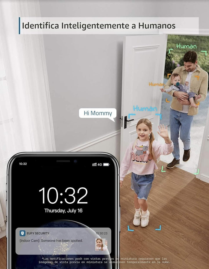 eufy Security Cámara Interior E220, cámara para seguridad del hogar...